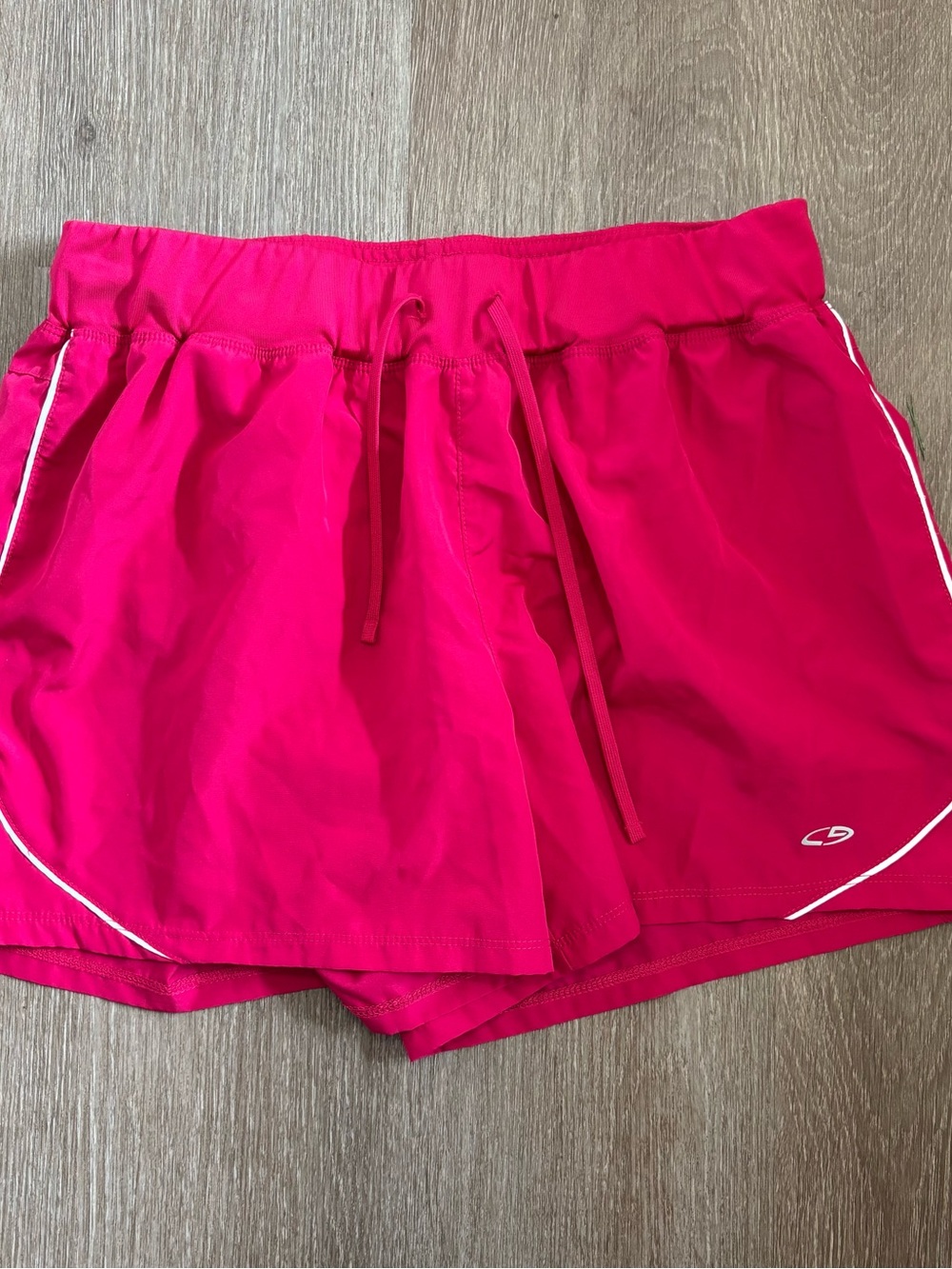 Champion Women's Bright Pink Athletic Shorts with Drawstring
